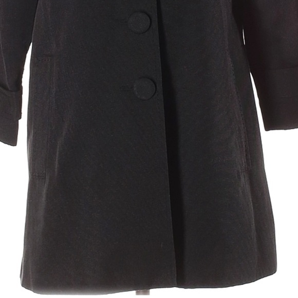 Worthington size S black Vintage button up 3/4 sleeve A-line dress coat jacket - Picture 8 of 16